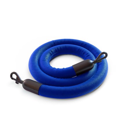 MONTOUR LINE Naugahyde Rope Blue With Black Snap Ends 10ft.Cotton Core HDNH510Rope-100-BL-SE-BK